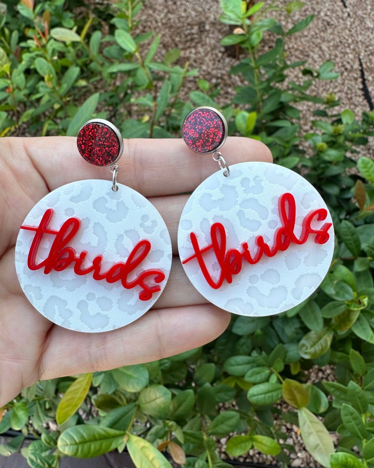 Tbirds Round Leopard Earrings