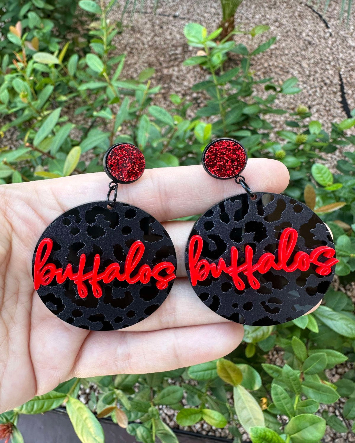 Berryton Round Leopard Earrings