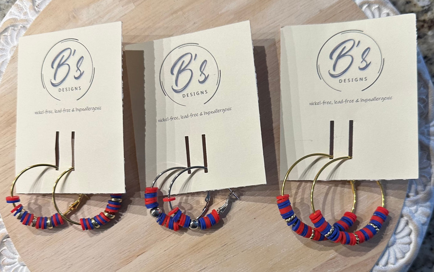 Sports Teams Clay Bead Earrings
