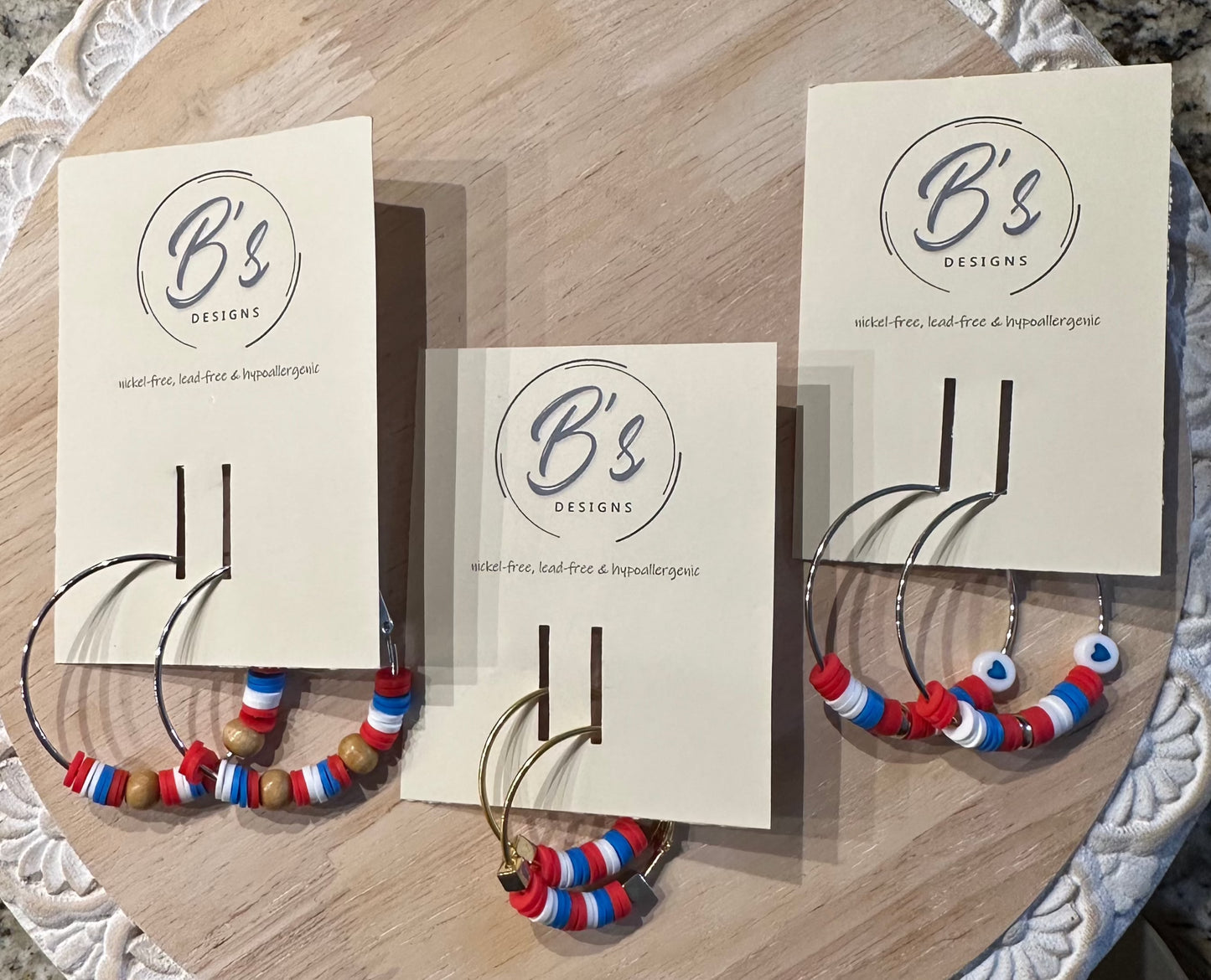 Shawnee Heights Clay Bead Earrings