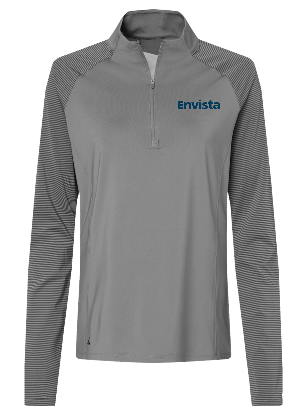 Envista KU Adidas Women's Stripe Block Quarter-Zip Pullover