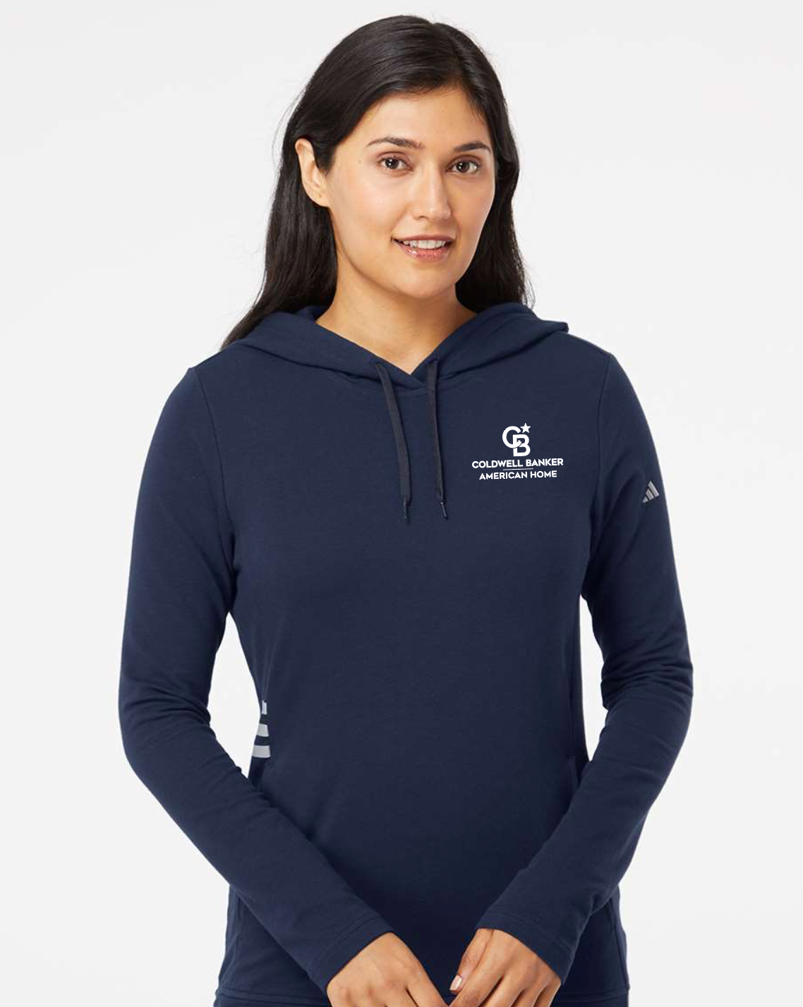 Coldwell Banker Adidas Womens Lightweight Hooded Sweatshirt - Left Chest