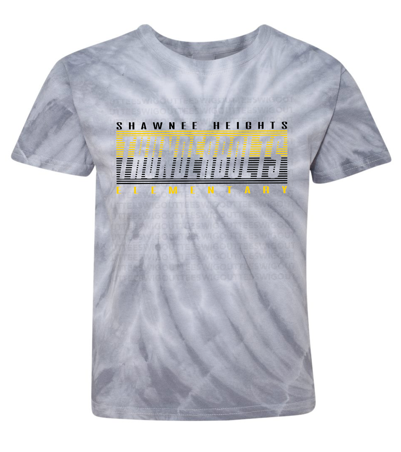 SHES Cutout Tie-Dyed T-Shirt