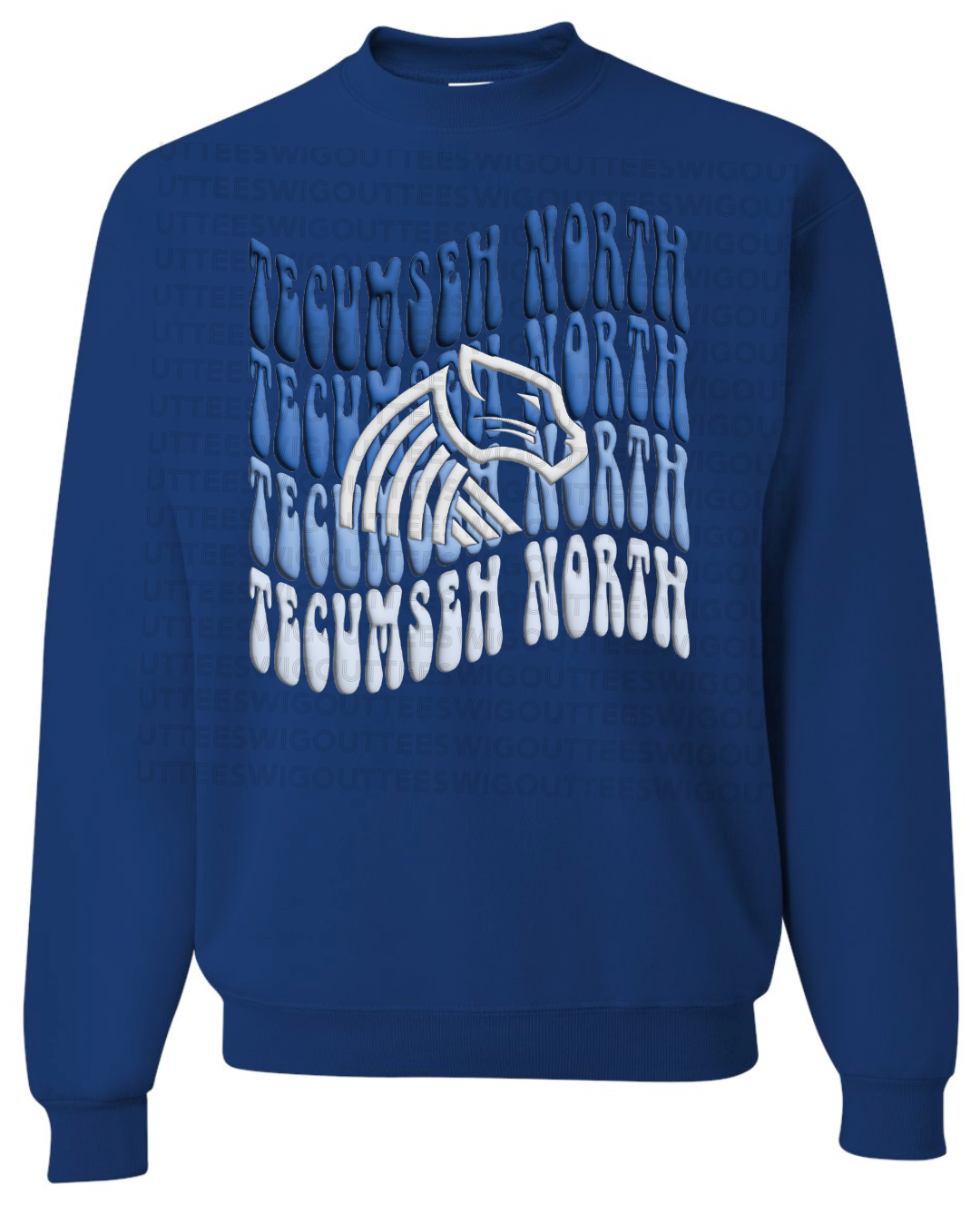Retro Wave Panther Crew Sweatshirt