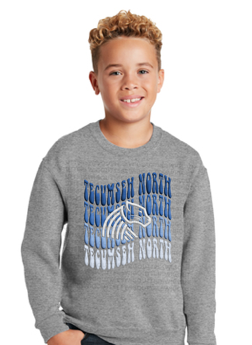 Retro Wave Panther Crew Sweatshirt