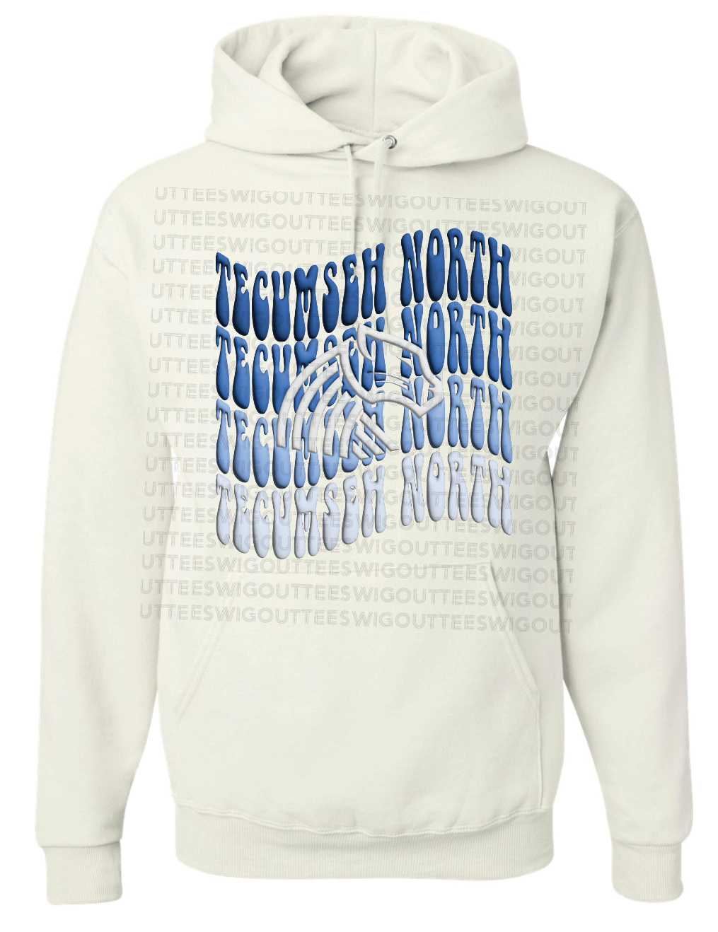 Retro Wave Panther Nublend Hooded Sweatshirt