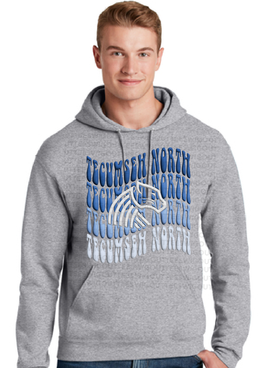 Retro Wave Panther Nublend Hooded Sweatshirt