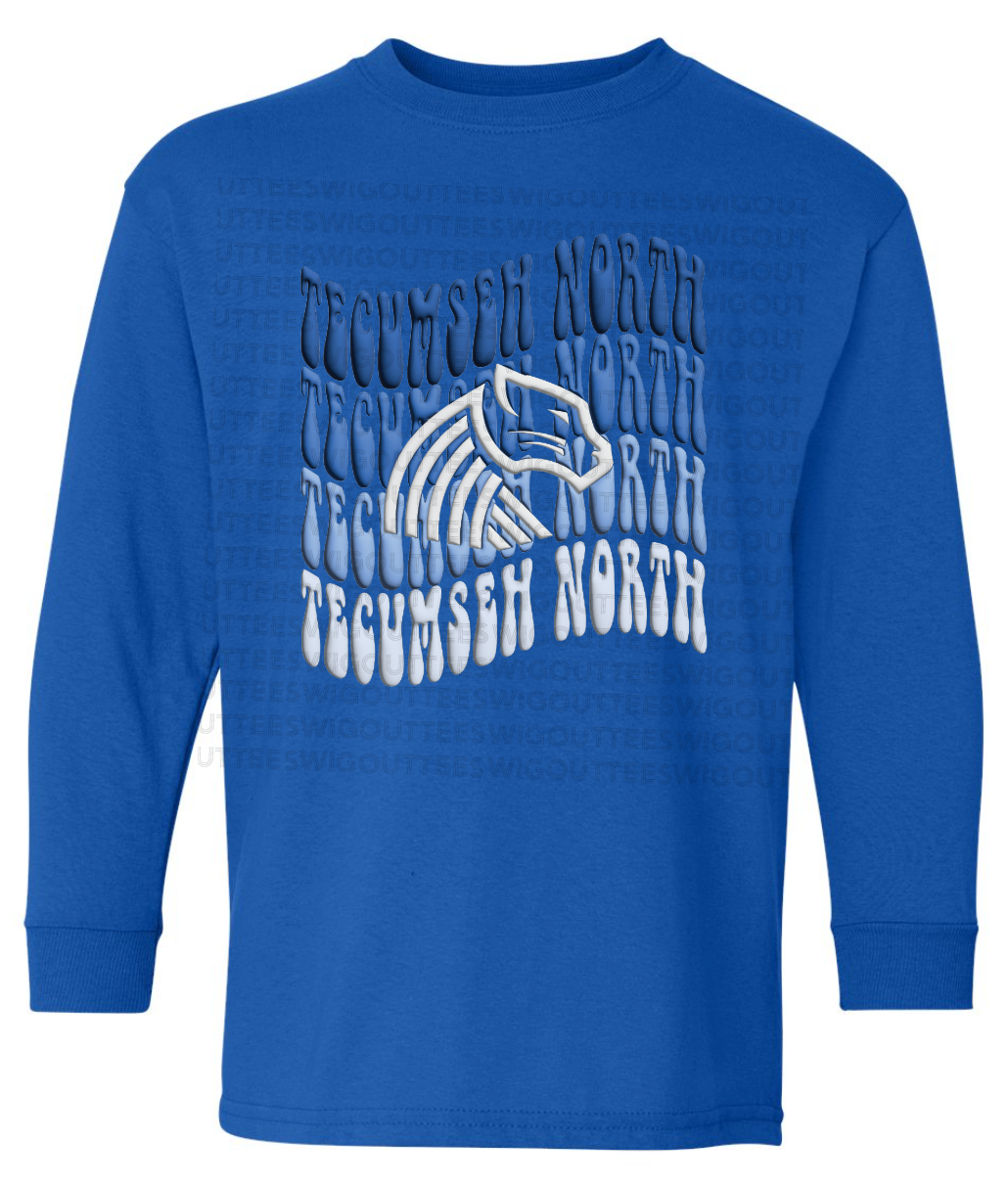 Retro Wave Panther Long Sleeve T-Shirt