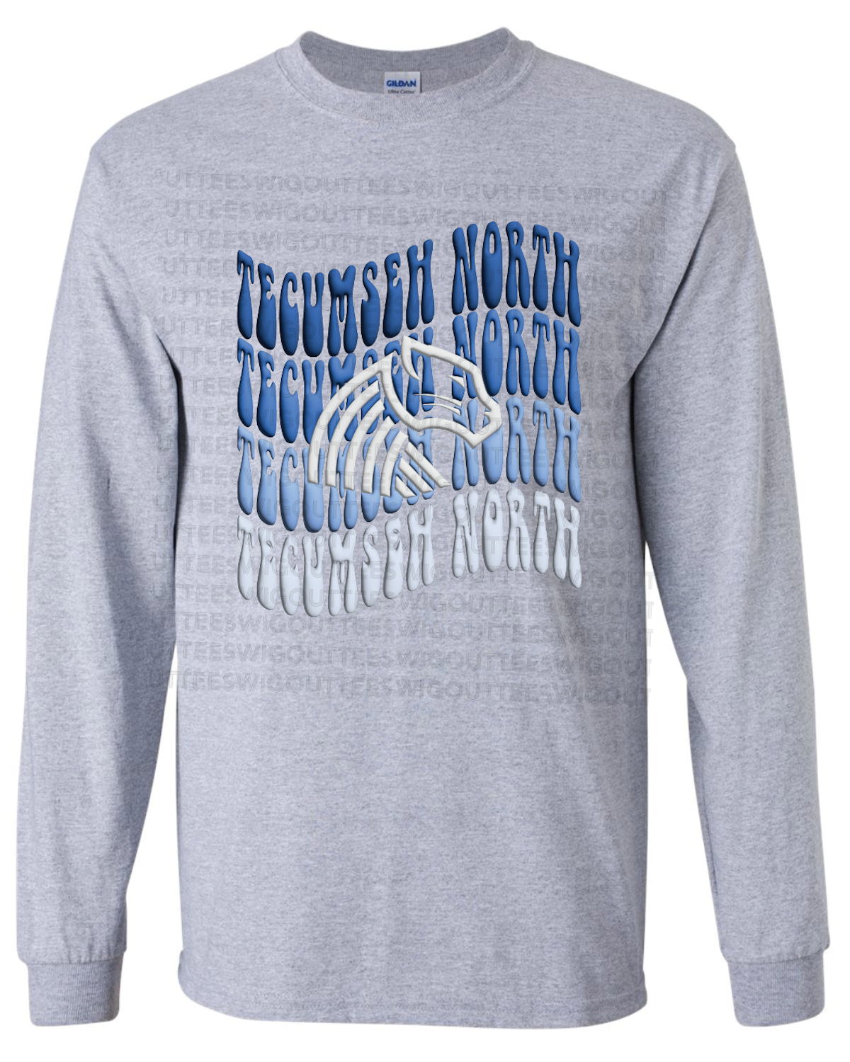 Retro Wave Panther Long Sleeve T-Shirt