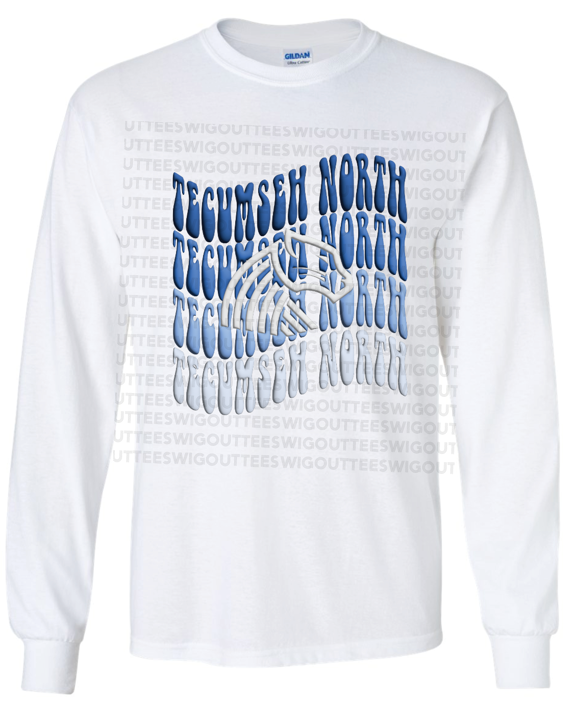 Retro Wave Panther Long Sleeve T-Shirt