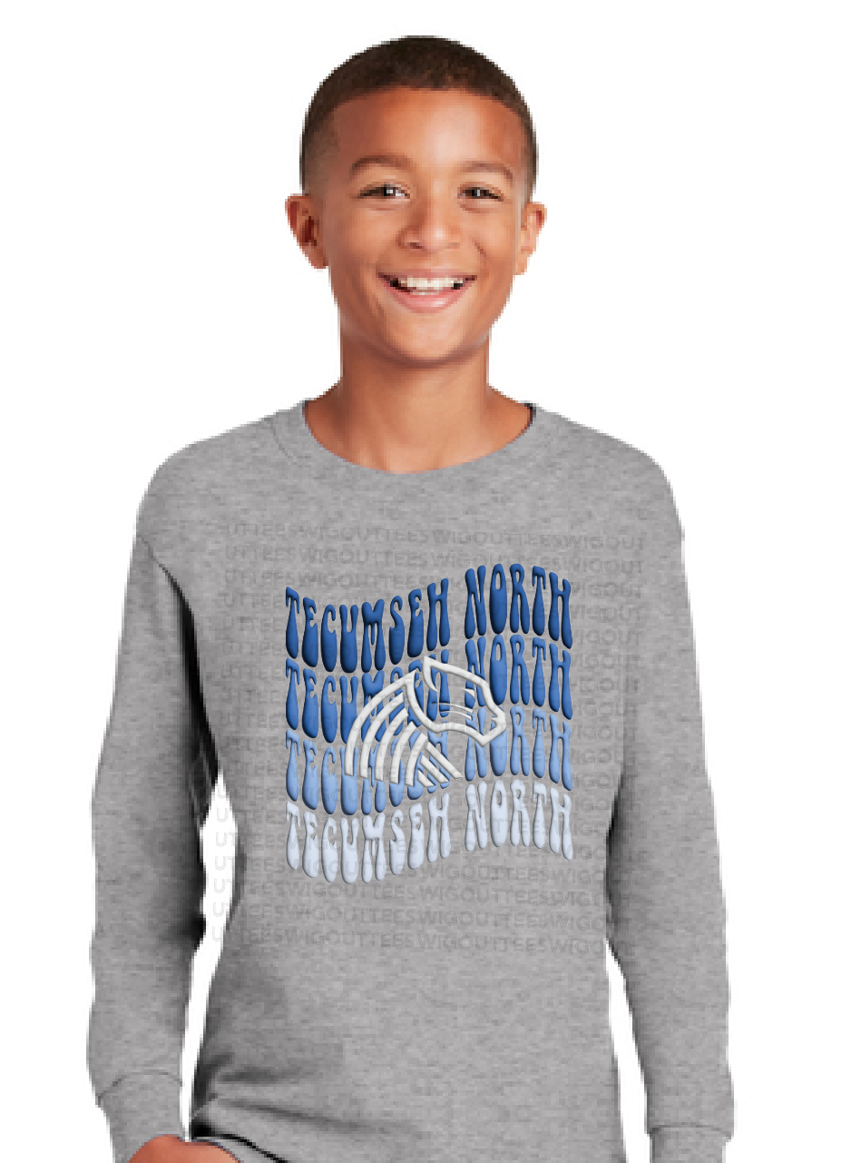 Retro Wave Panther Long Sleeve T-Shirt