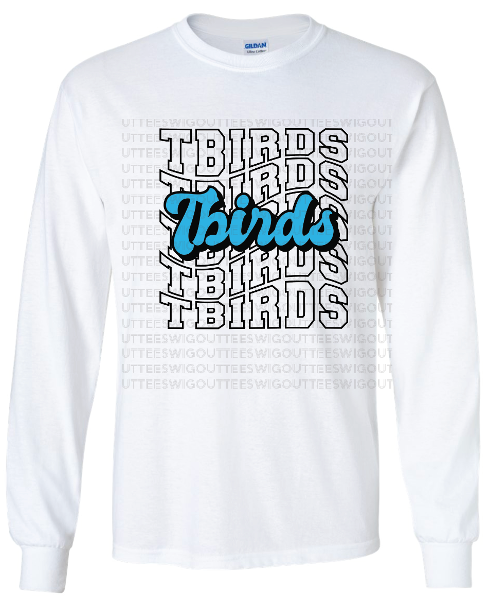 Wave Retro T-birds Gildan Ultra Cotton Long Sleeve T-Shirt