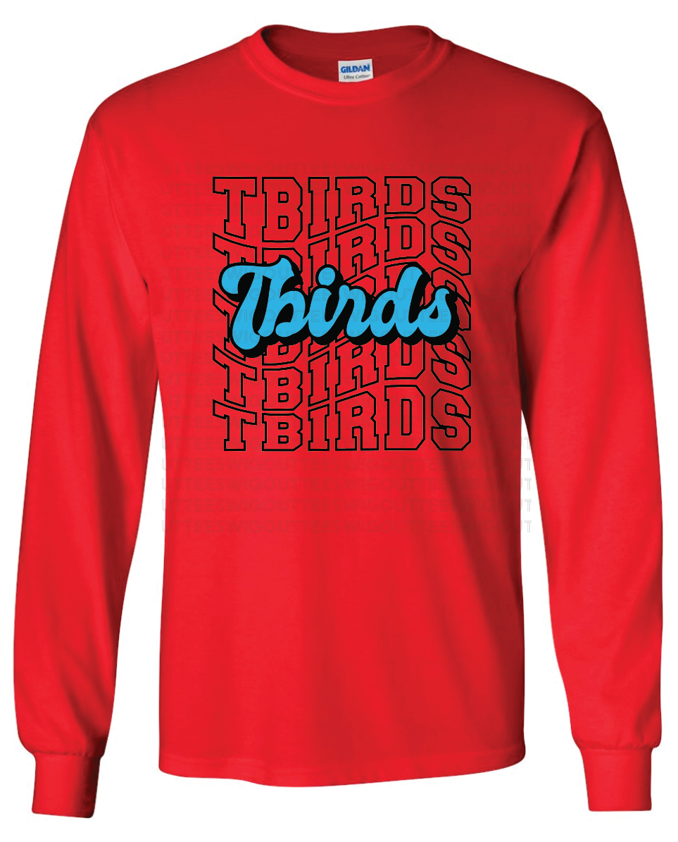 Wave Retro T-birds Gildan Ultra Cotton Long Sleeve T-Shirt