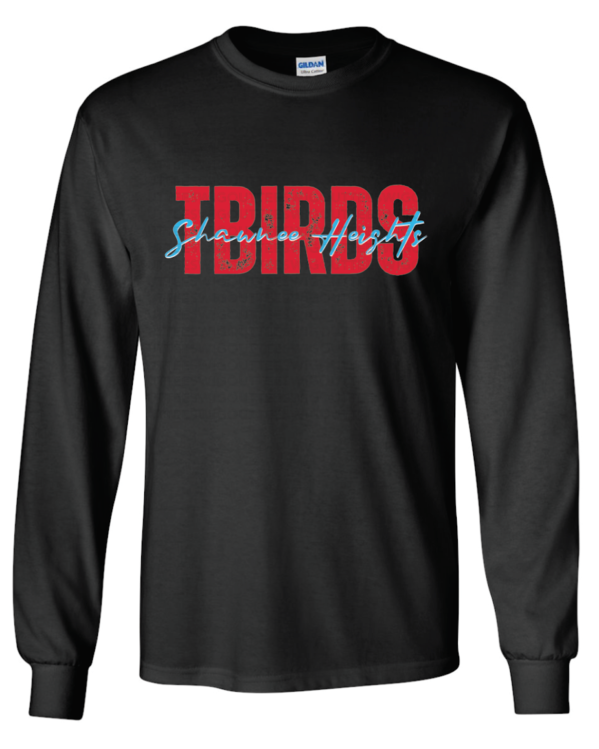 Shawnee Heights Script Gildan Ultra Cotton Long Sleeve T-Shirt