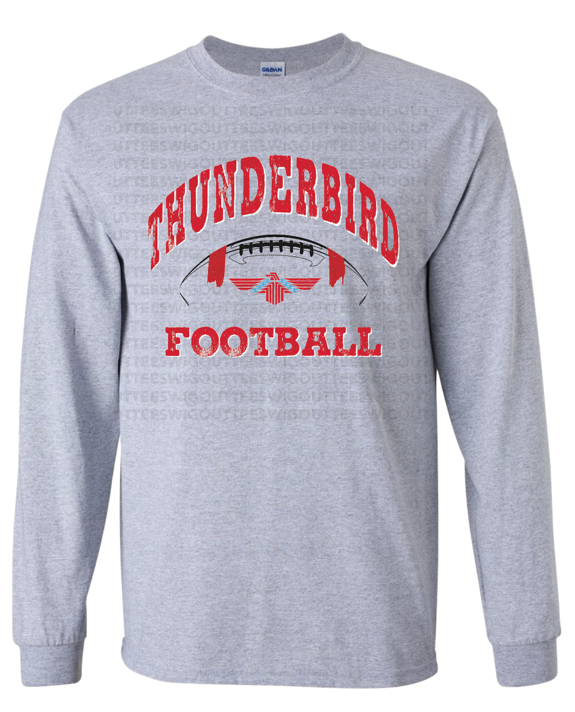 Thunderbird Football Gildan Ultra Cotton Long Sleeve T-Shirt