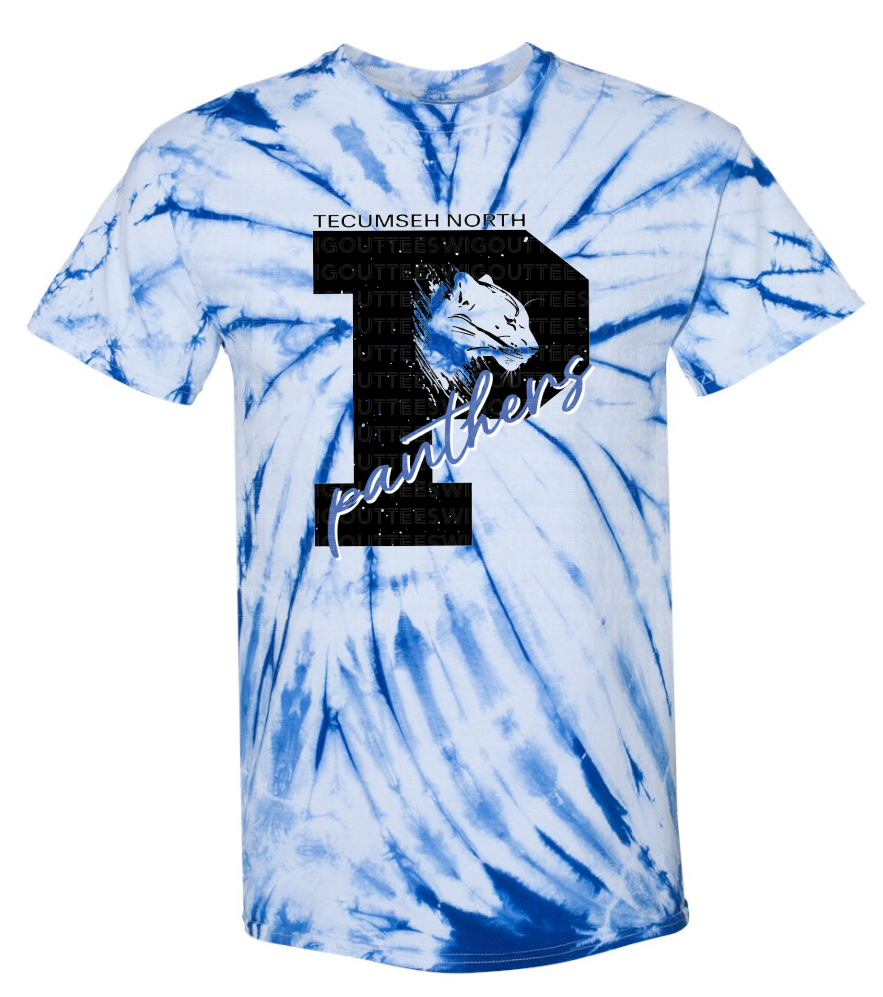 P is for Panther Tie Dye T-shirt