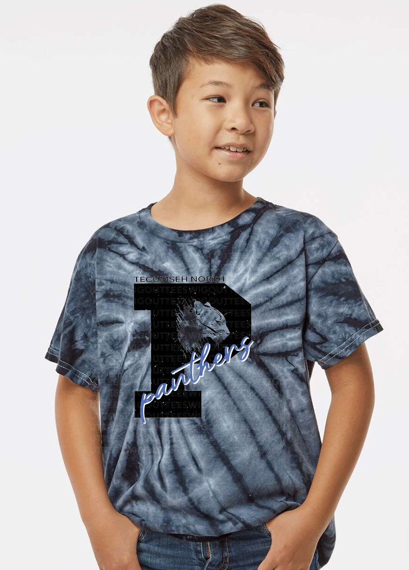 P is for Panther Tie Dye T-shirt