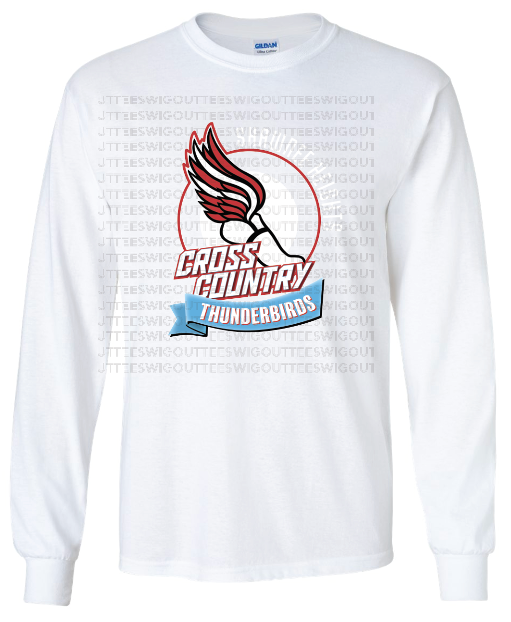 Thunderbird Cross Country Gildan Ultra Cotton Long Sleeve T-Shirt
