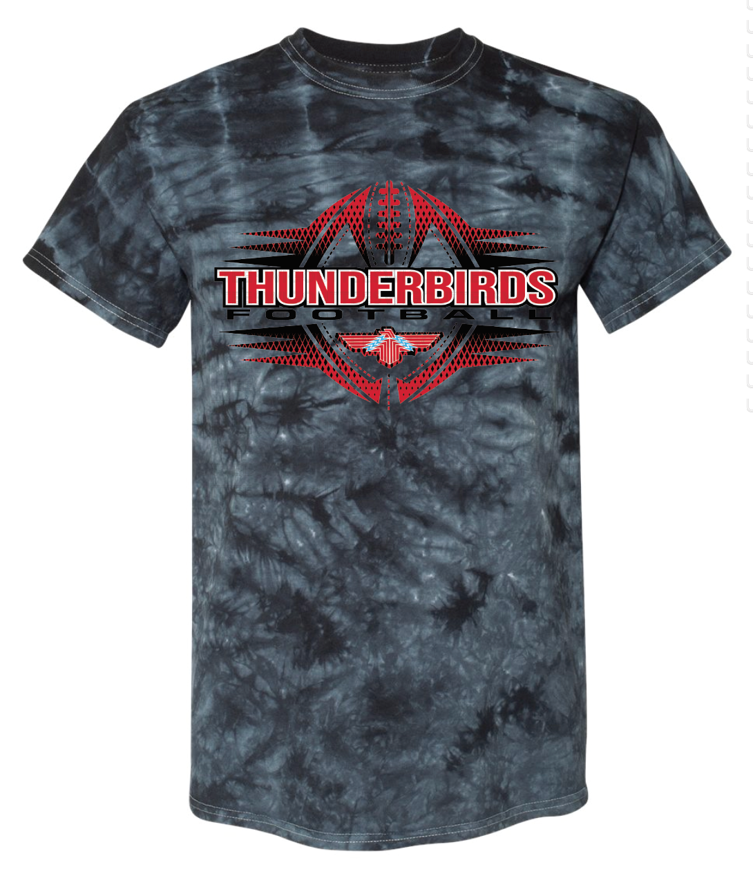 Tbird Football 2023 Crystal Tie Dye T-shirt