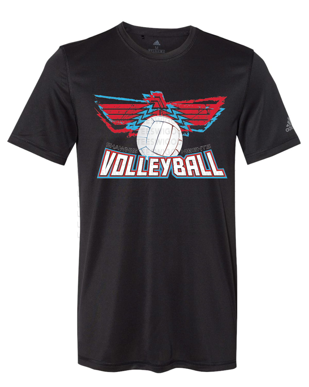 Shawnee Heights Volleyball Adidas Sports T-shirt