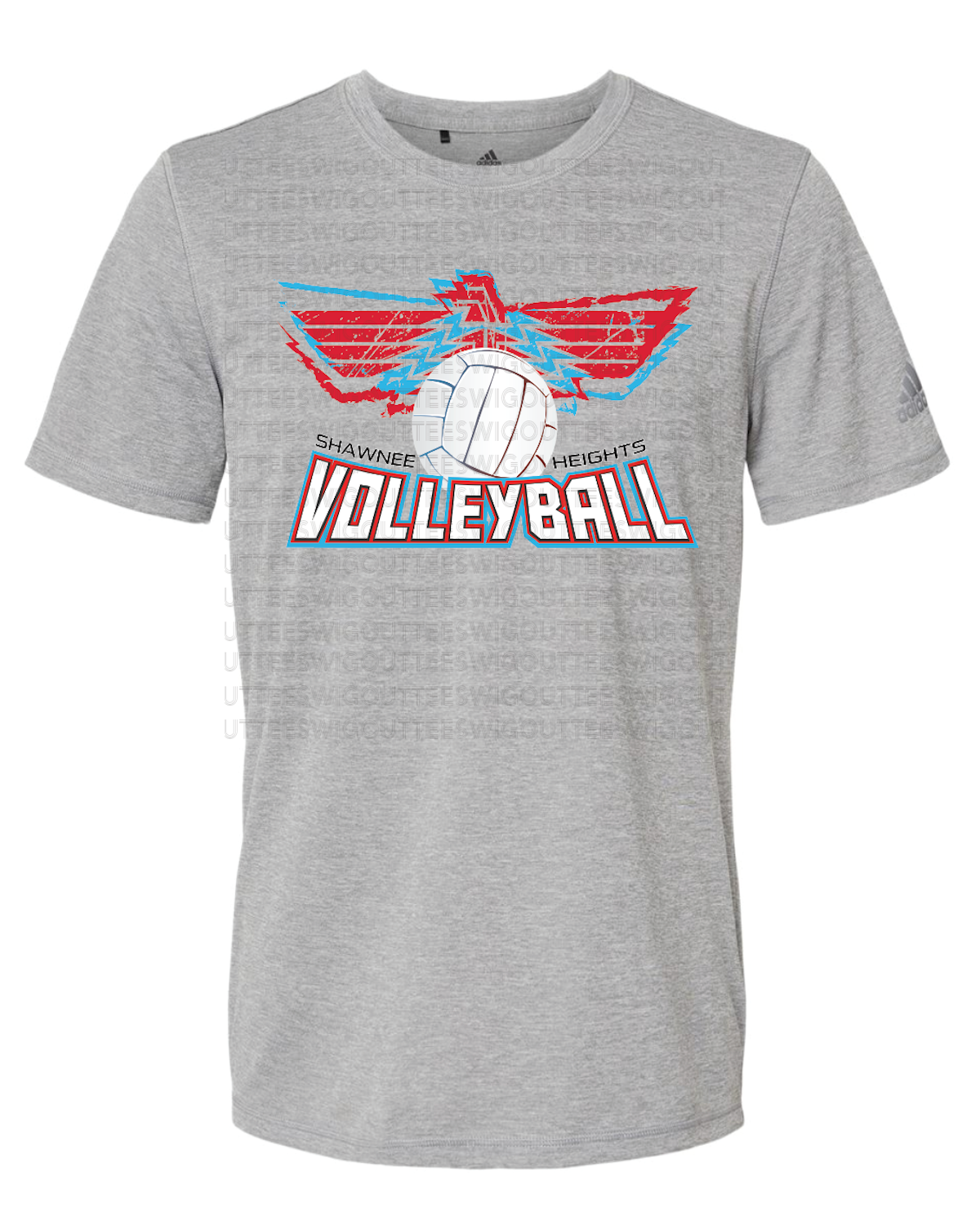 Shawnee Heights Volleyball Adidas Sports T-shirt