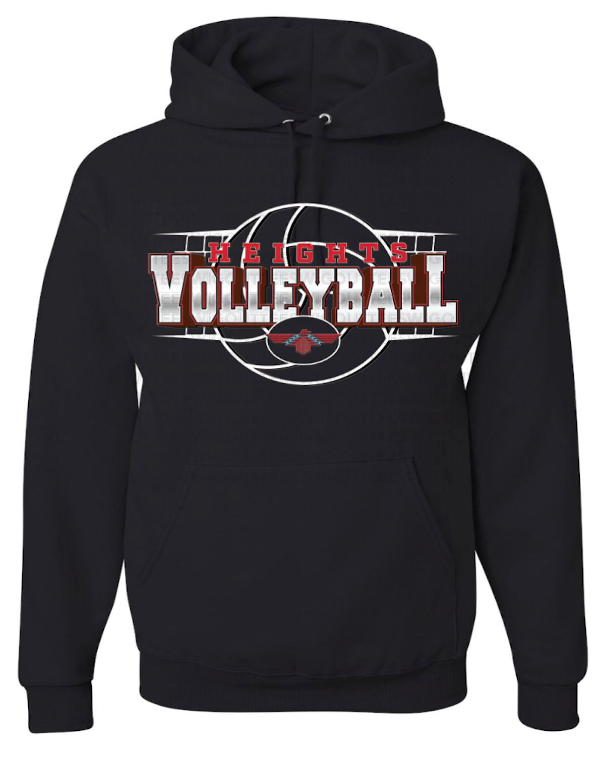 Heights Volleyball Jerzees Nublend Hooded Sweatshirt