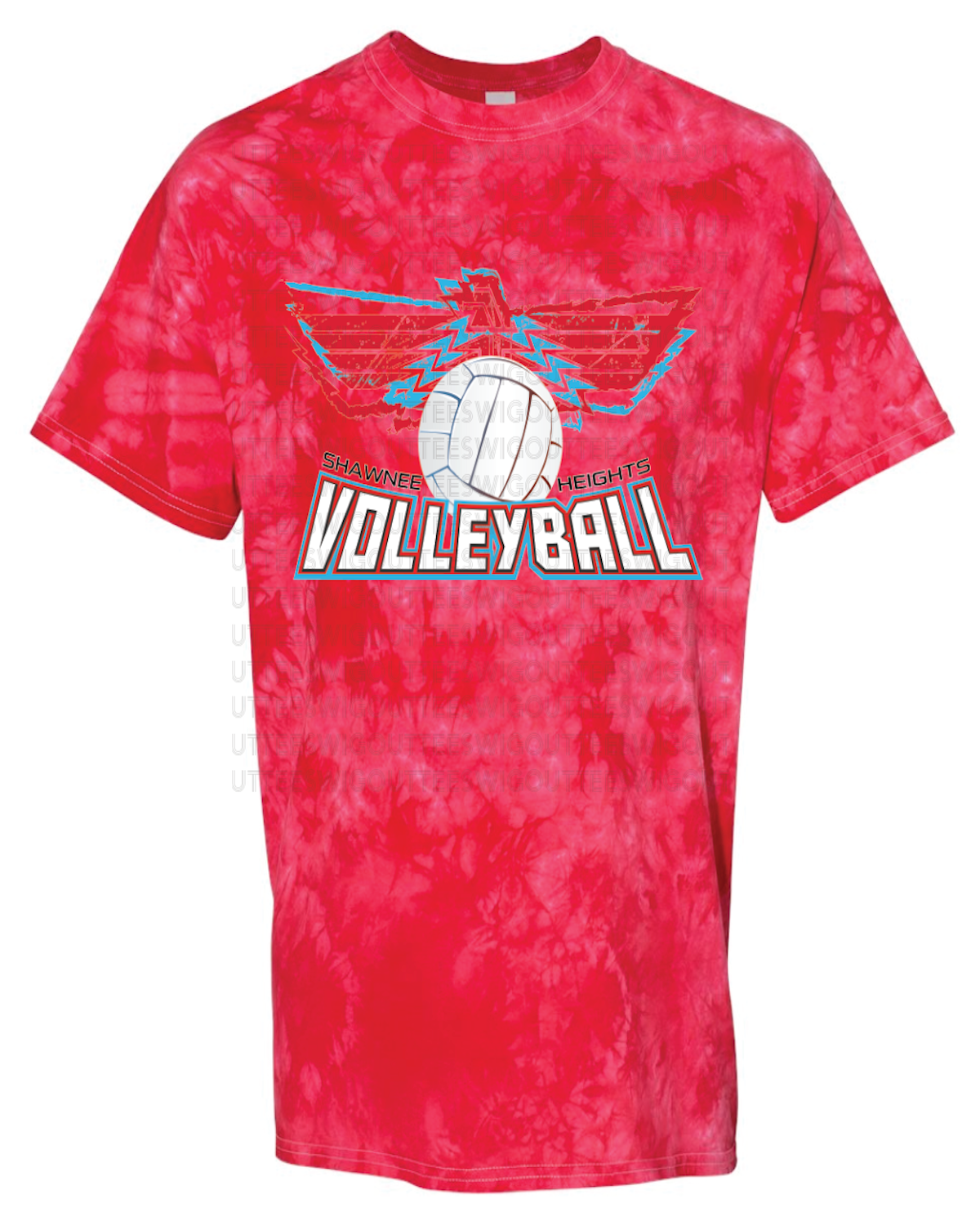 Shawnee Heights Volleyball Crystal Tie Dye T-shirt