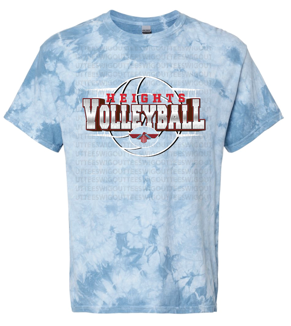 Heights Volleyball Crystal Tie Dye T-shirt