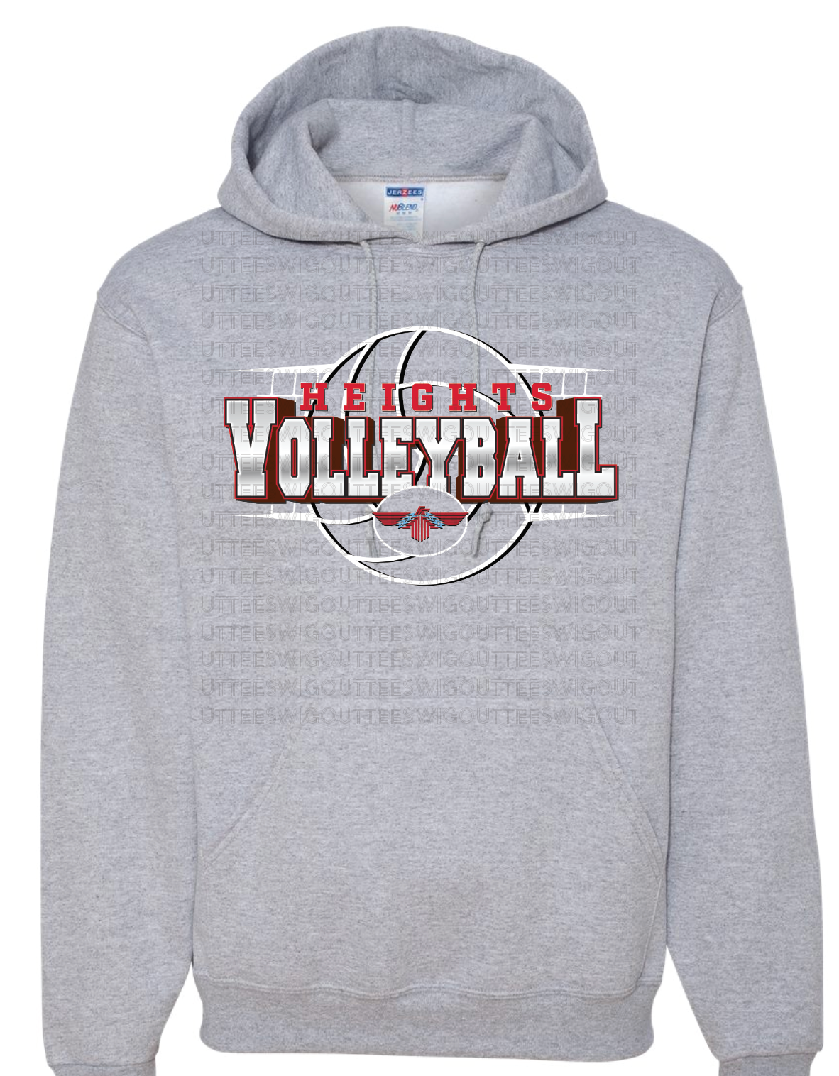 Heights Volleyball Jerzees Nublend Hooded Sweatshirt