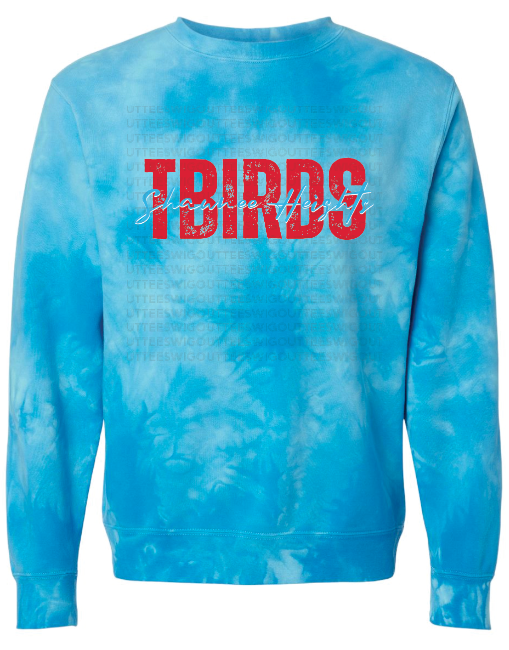 Shawnee Heights Script Independent Mid-Weight Tie-Dyed Sweatshirt