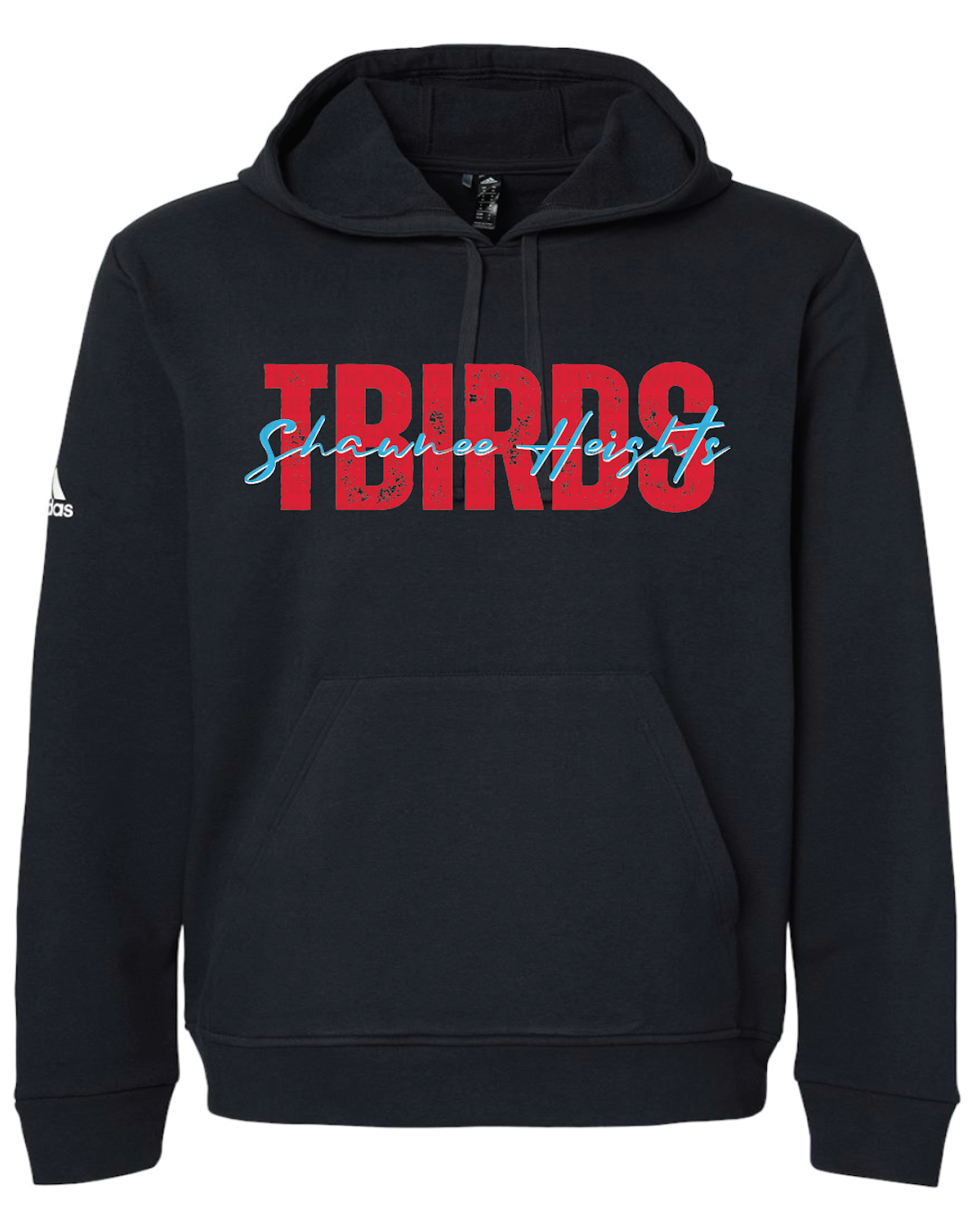 Shawnee Heights Script Adidas Fleece Hooded Sweatshirt