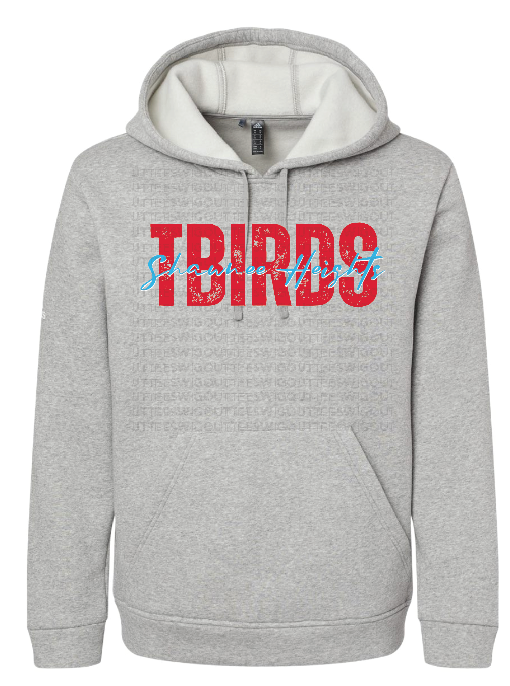 Shawnee Heights Script Adidas Fleece Hooded Sweatshirt
