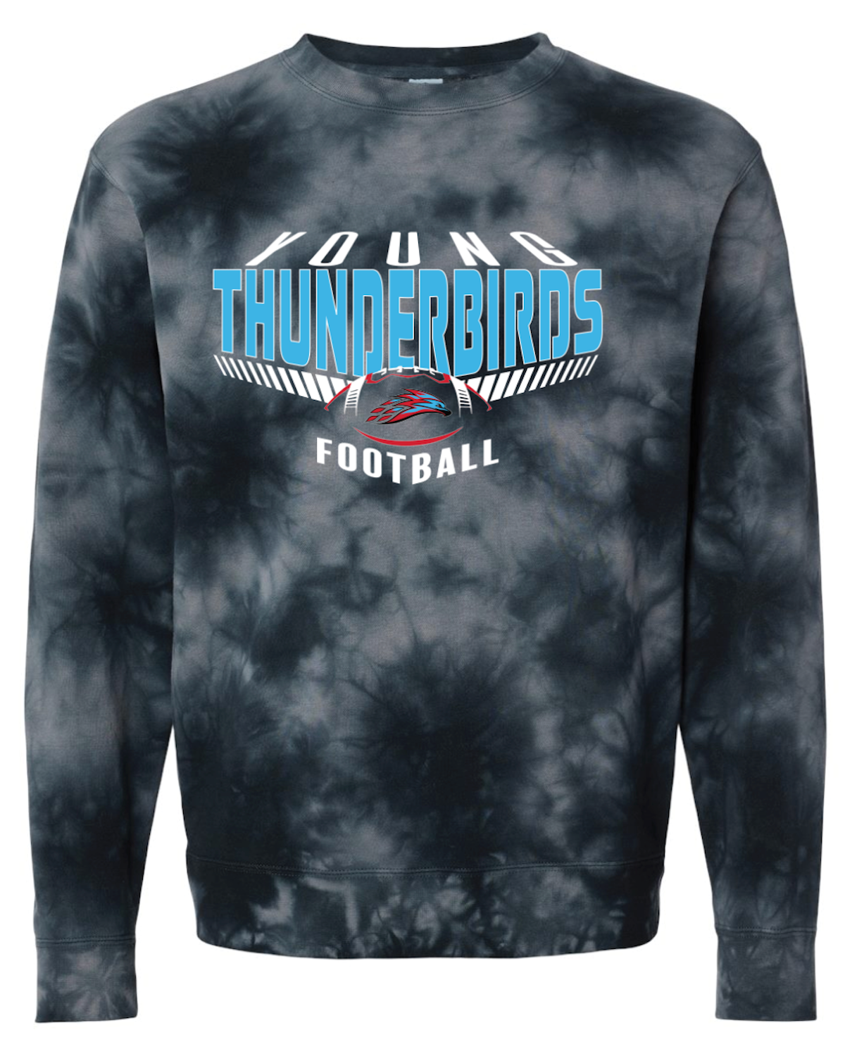 Young Thunderbirds Football Mid-weight Tie-Dyed Sweatshirt