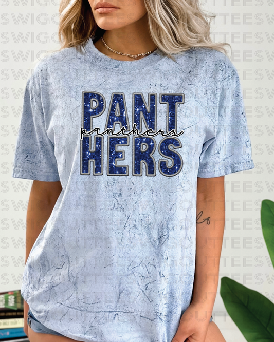 Panthers "FAUX" Sparkle on Comfort Color