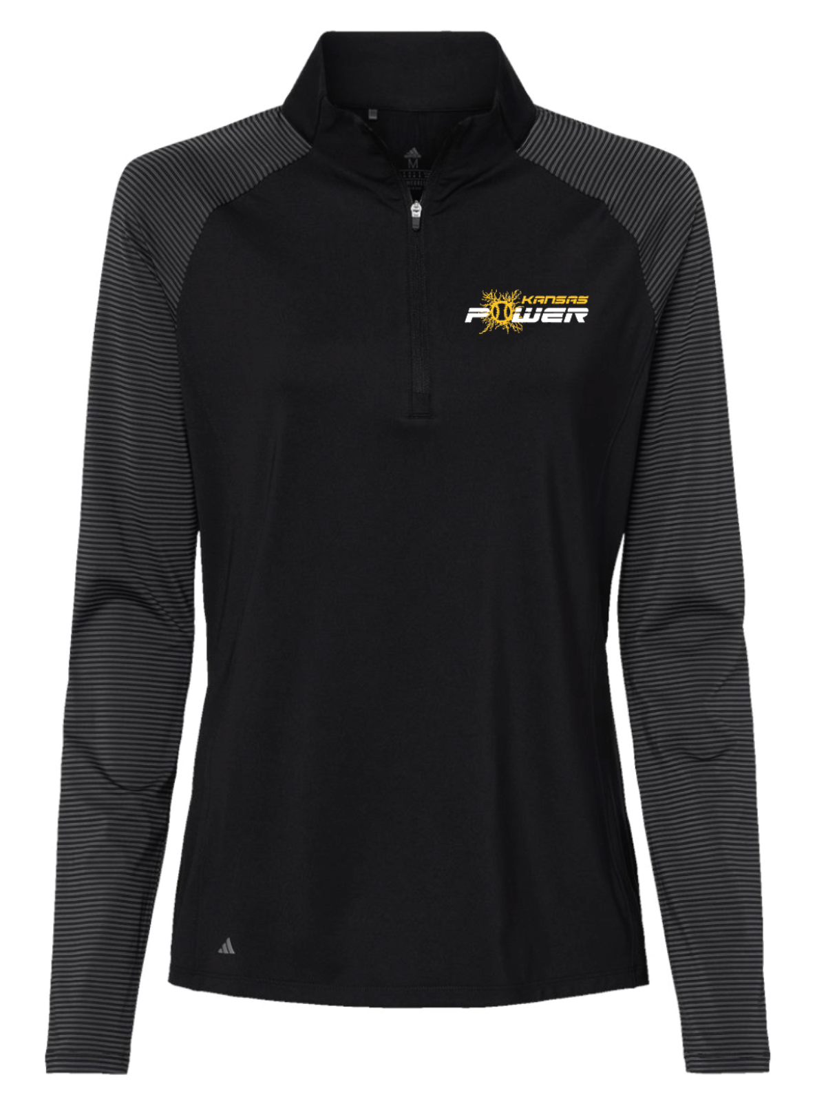 Kansas Power Women's Stripe Block Quarter-Zip Pullover