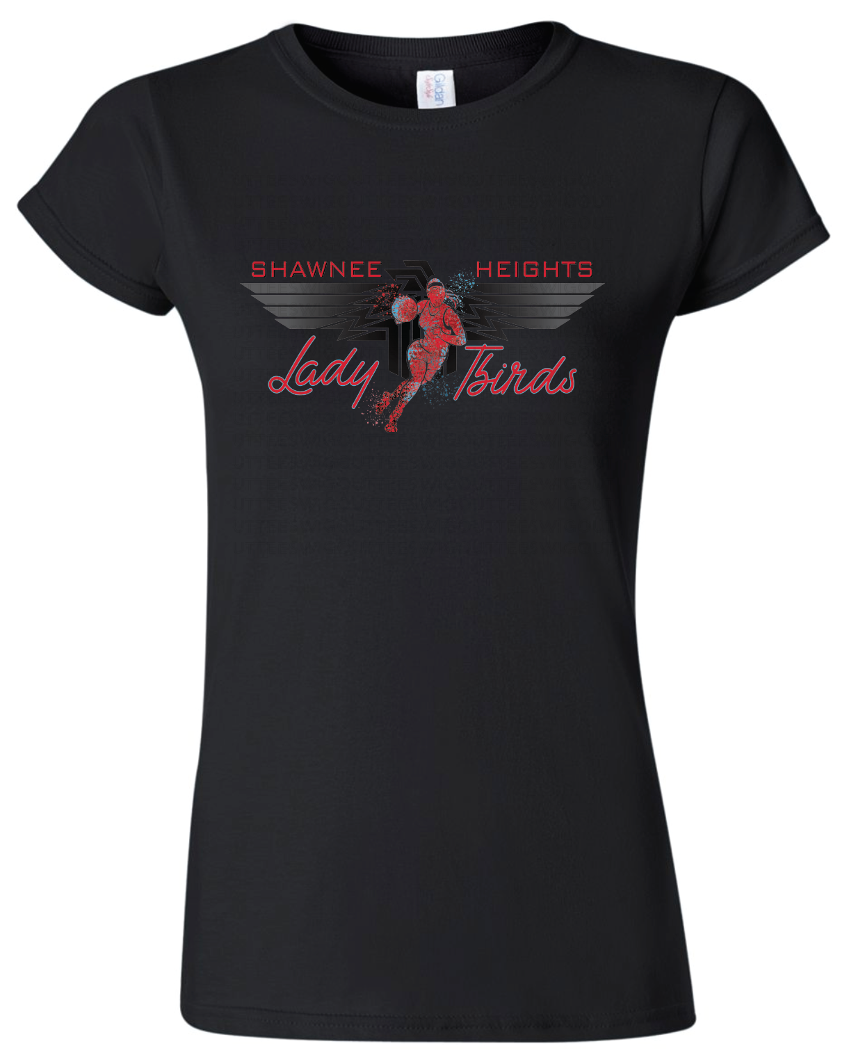 Shawnee Heights Lady Tbirds Basketball Womens Gildan Softstyle T-Shirt