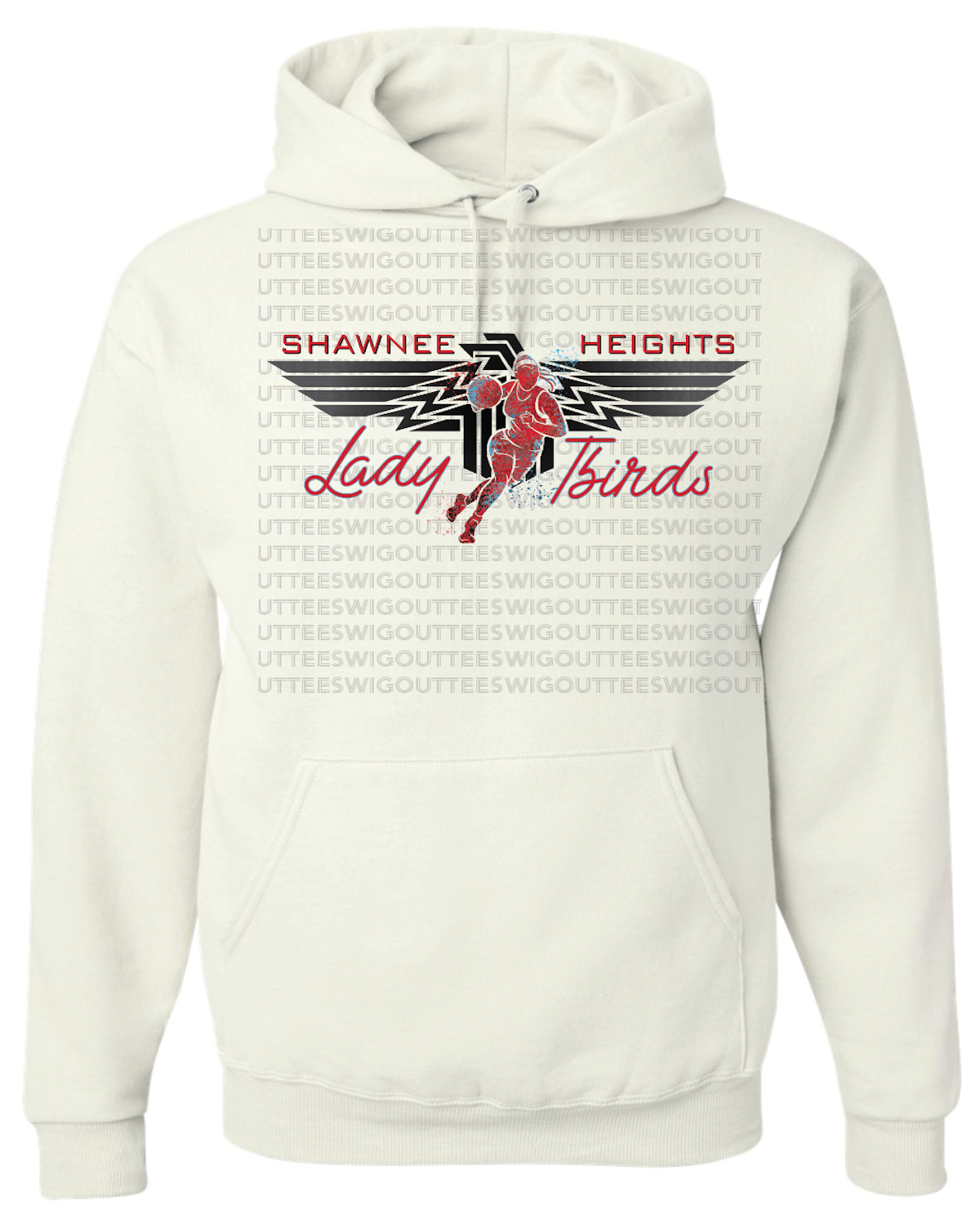 Shawnee Heights Lady Tbirds Basketball Jerzees Nublend Hooded Sweatshirt