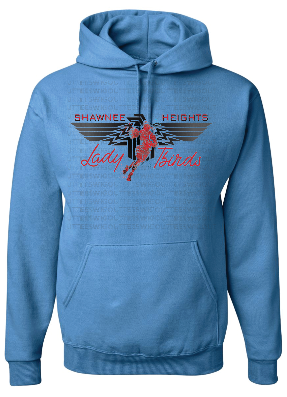 Shawnee Heights Lady Tbirds Basketball Jerzees Nublend Hooded Sweatshirt