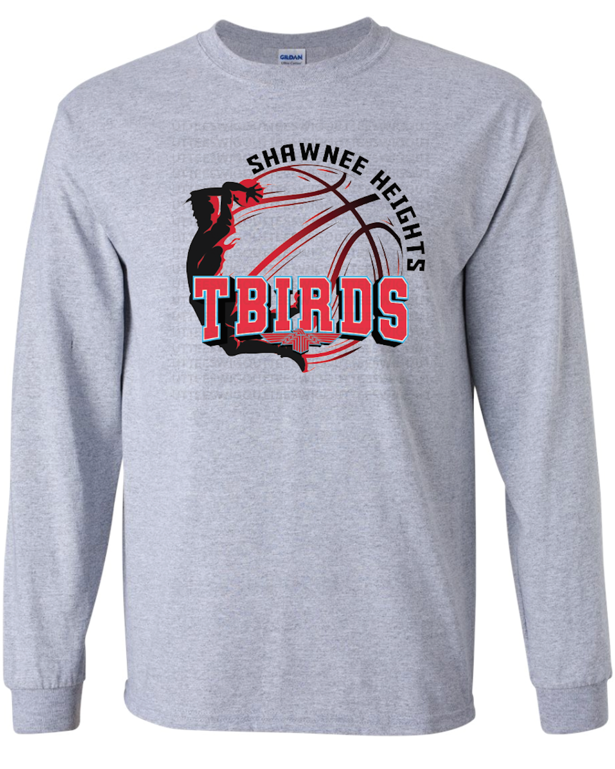 SHHS Tbirds Basketball Gildan Ultra Cotton Long Sleeve T-Shirt