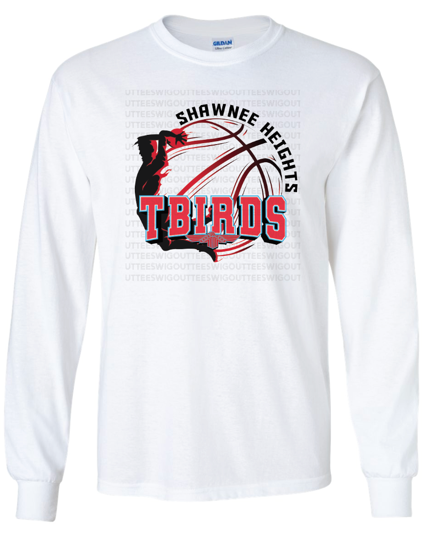 SHHS Tbirds Basketball Gildan Ultra Cotton Long Sleeve T-Shirt