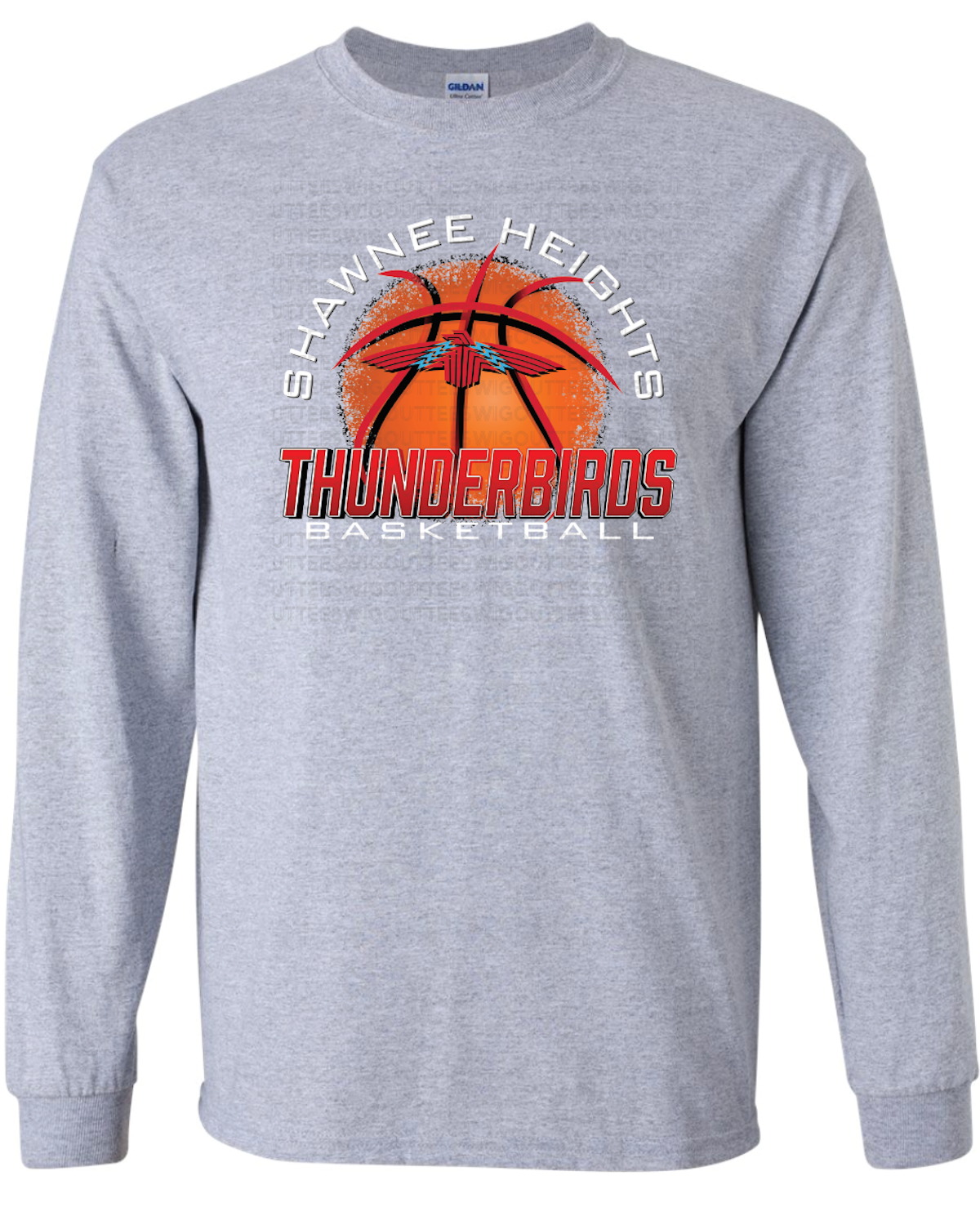 Thunderbirds Basketball Gildan Ultra Cotton Long Sleeve T-Shirt