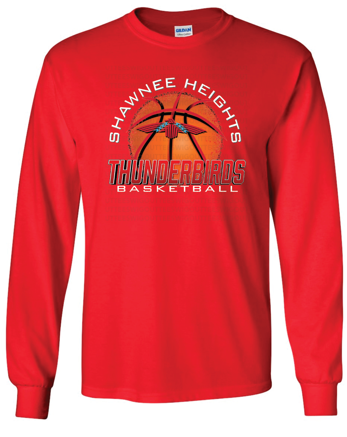 Thunderbirds Basketball Gildan Ultra Cotton Long Sleeve T-Shirt