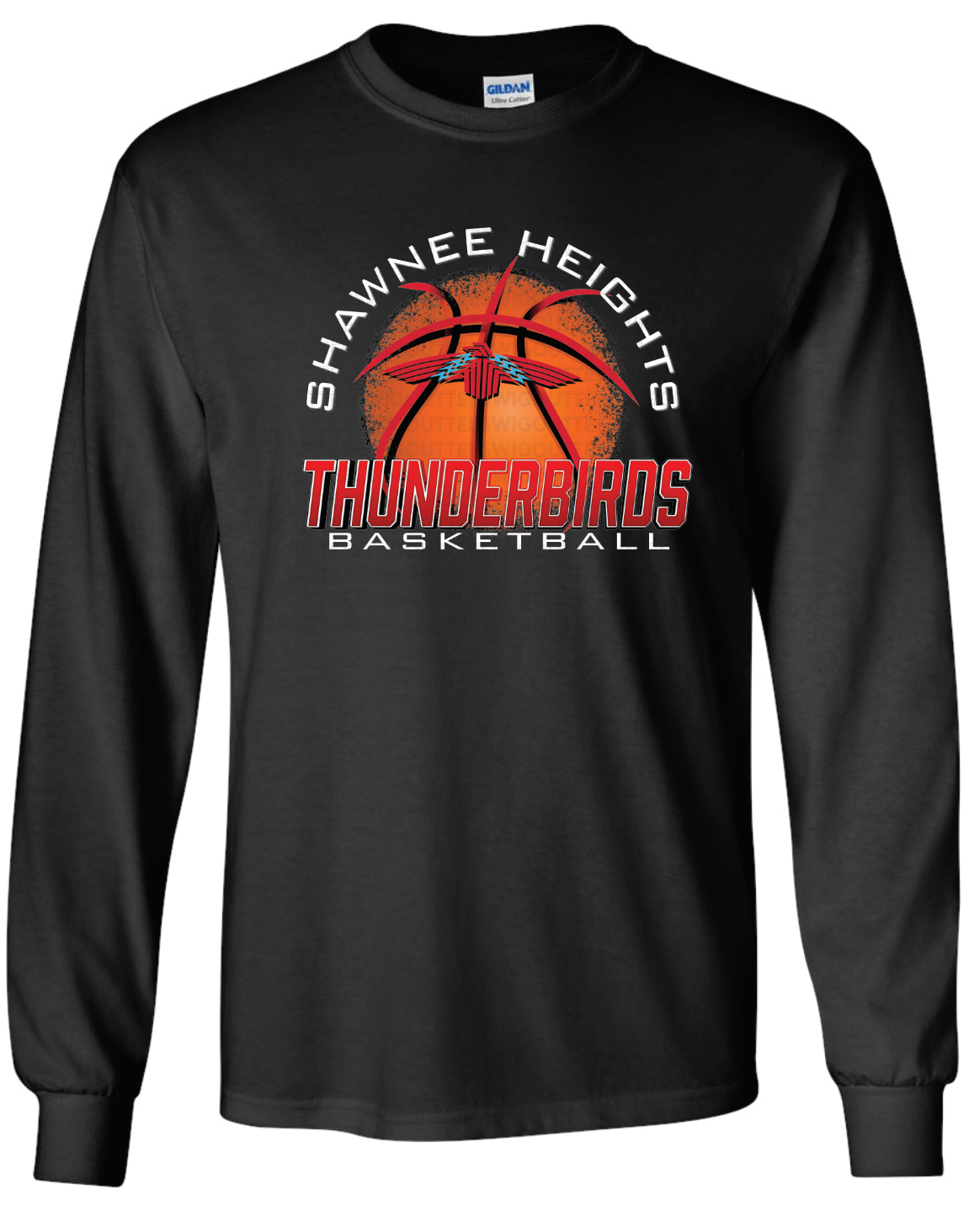 Thunderbirds Basketball Gildan Ultra Cotton Long Sleeve T-Shirt