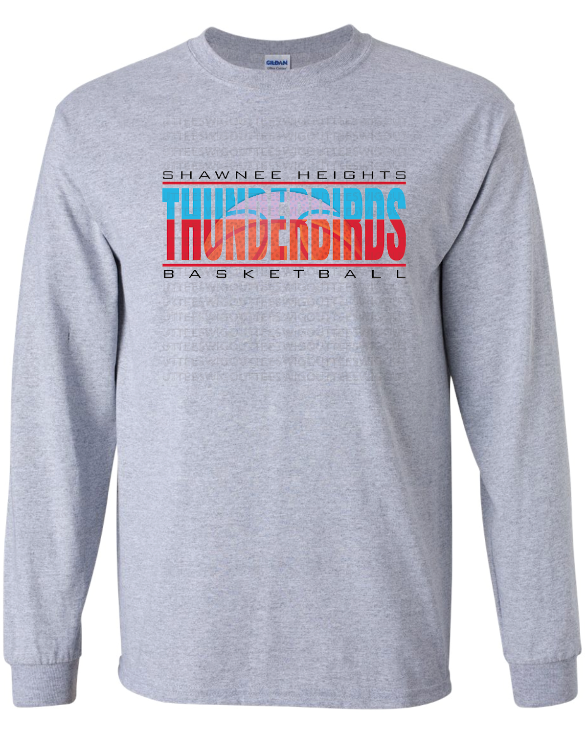 Shawnee Heights High School Basketball Gildan Ultra Cotton Long Sleeve T-Shirt