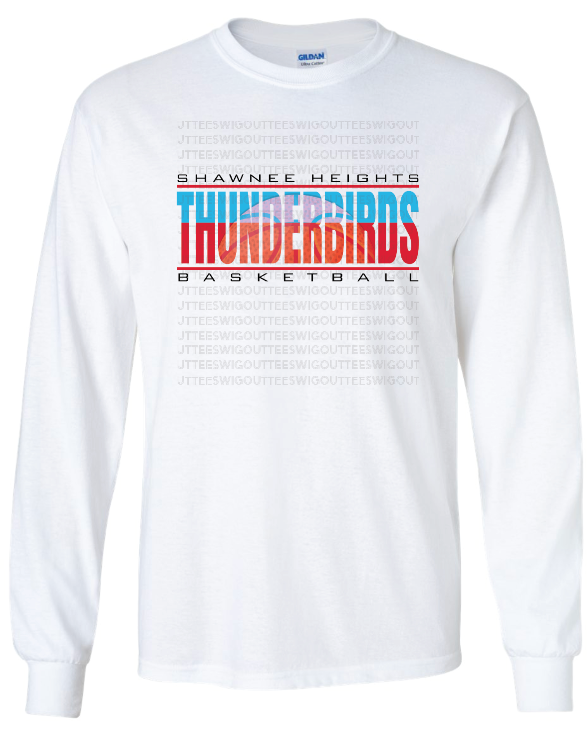 Shawnee Heights High School Basketball Gildan Ultra Cotton Long Sleeve T-Shirt