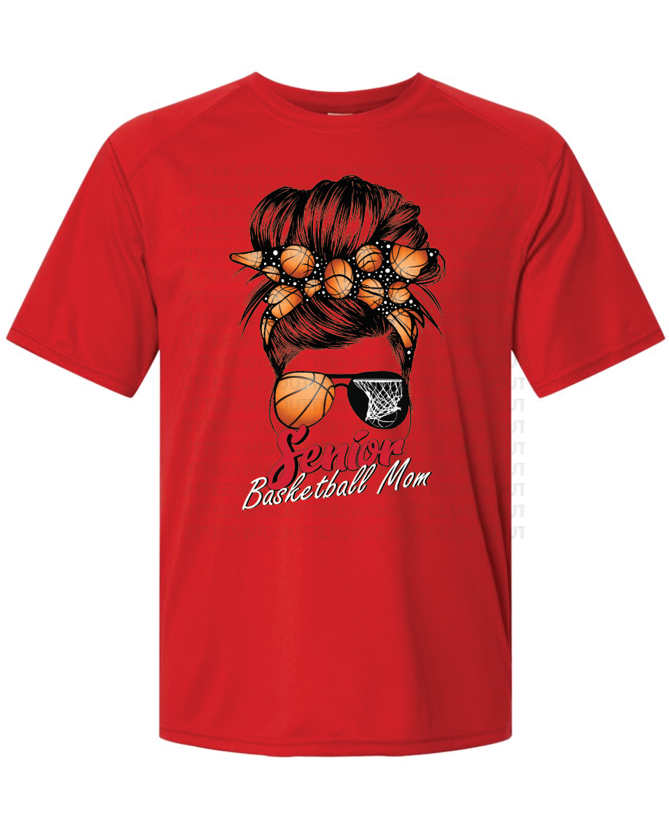 Senior Basketball Mom Bun Paragon Performance T-shirt