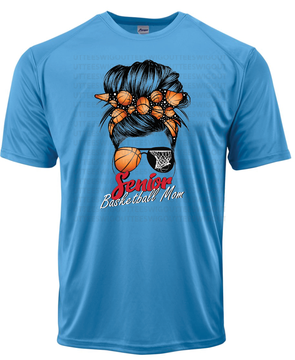 Senior Basketball Mom Bun Paragon Performance T-shirt