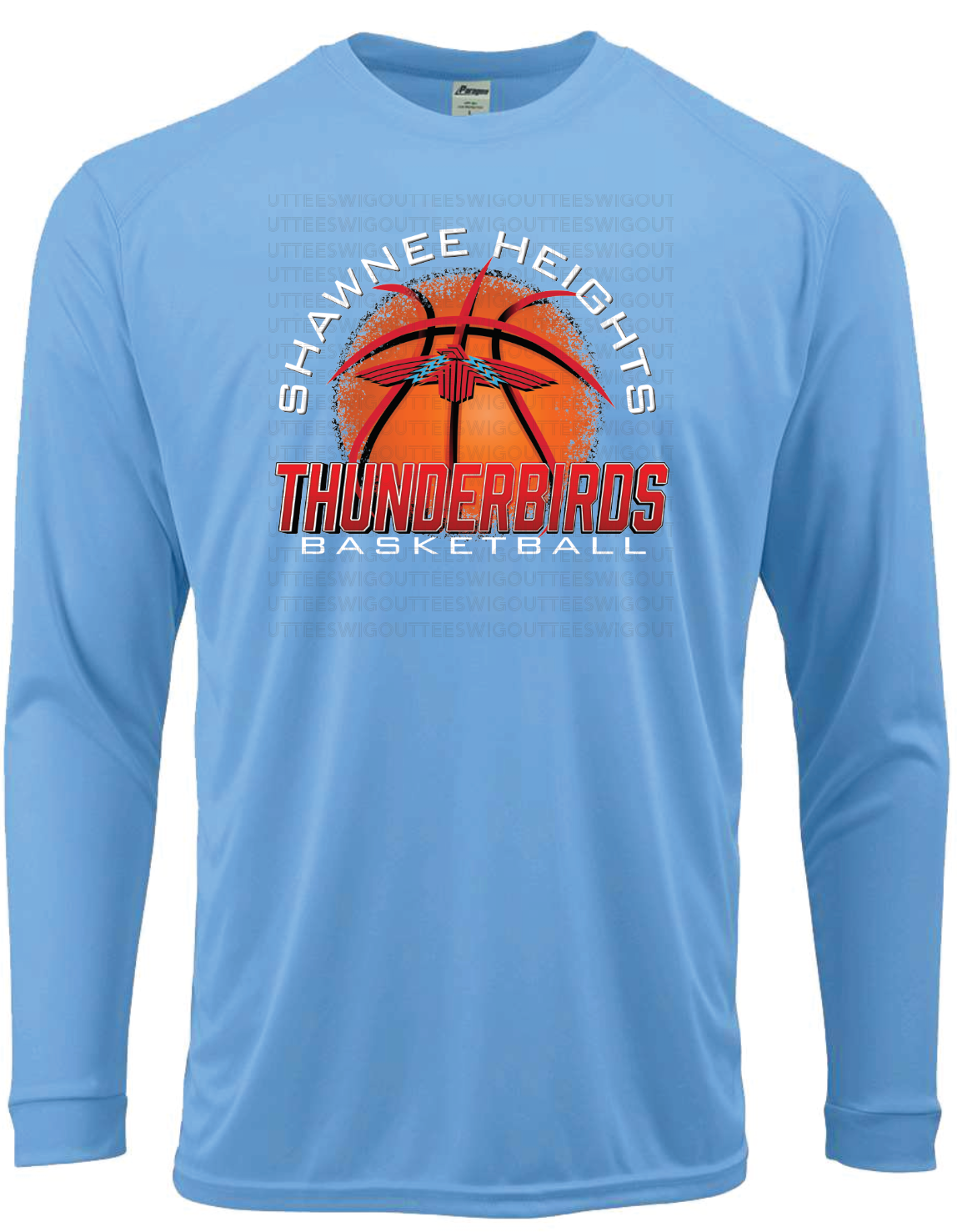 Senior Basketball Mom Bun Paragon Performance Long Sleeve T-shirt