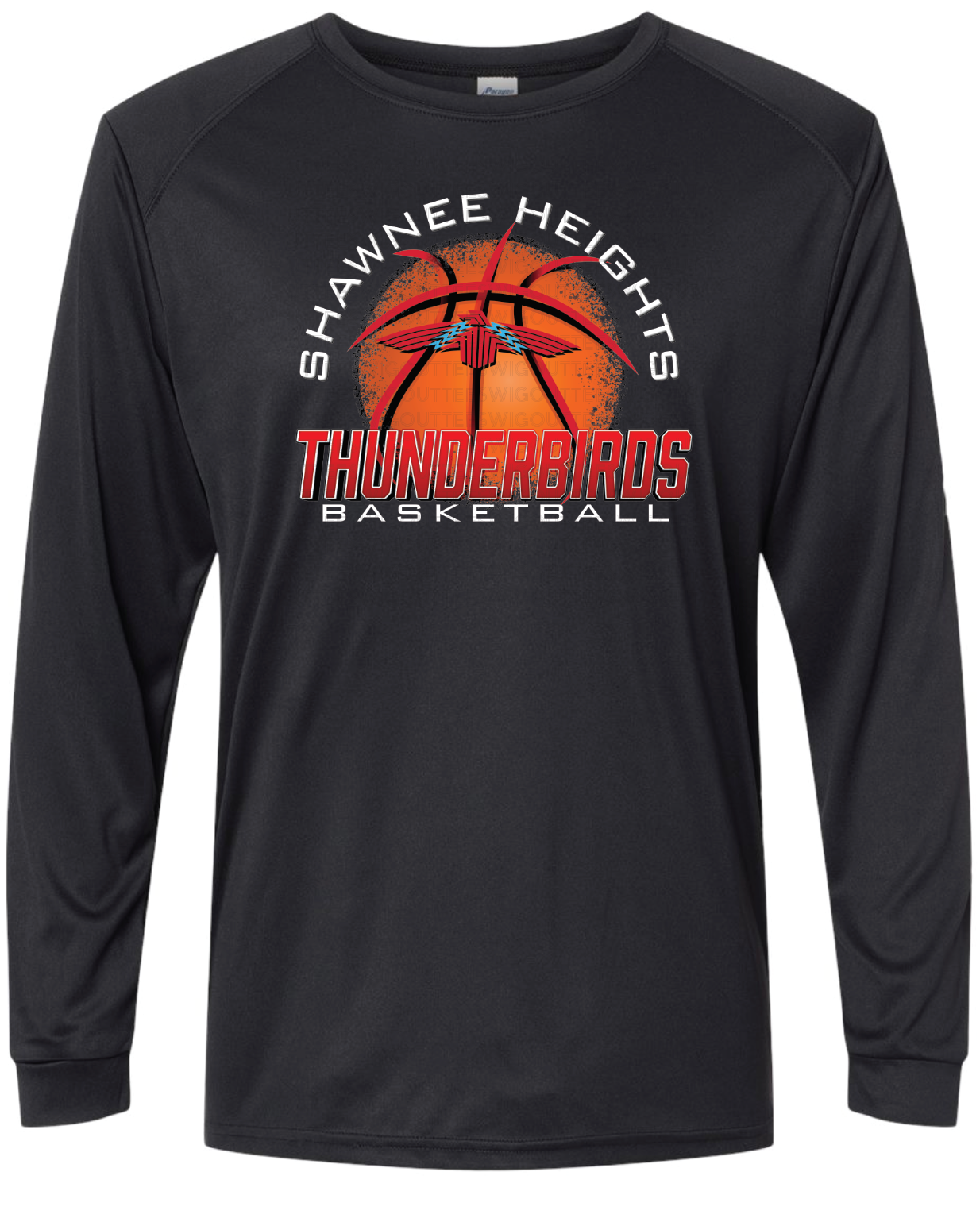 Senior Basketball Mom Bun Paragon Performance Long Sleeve T-shirt