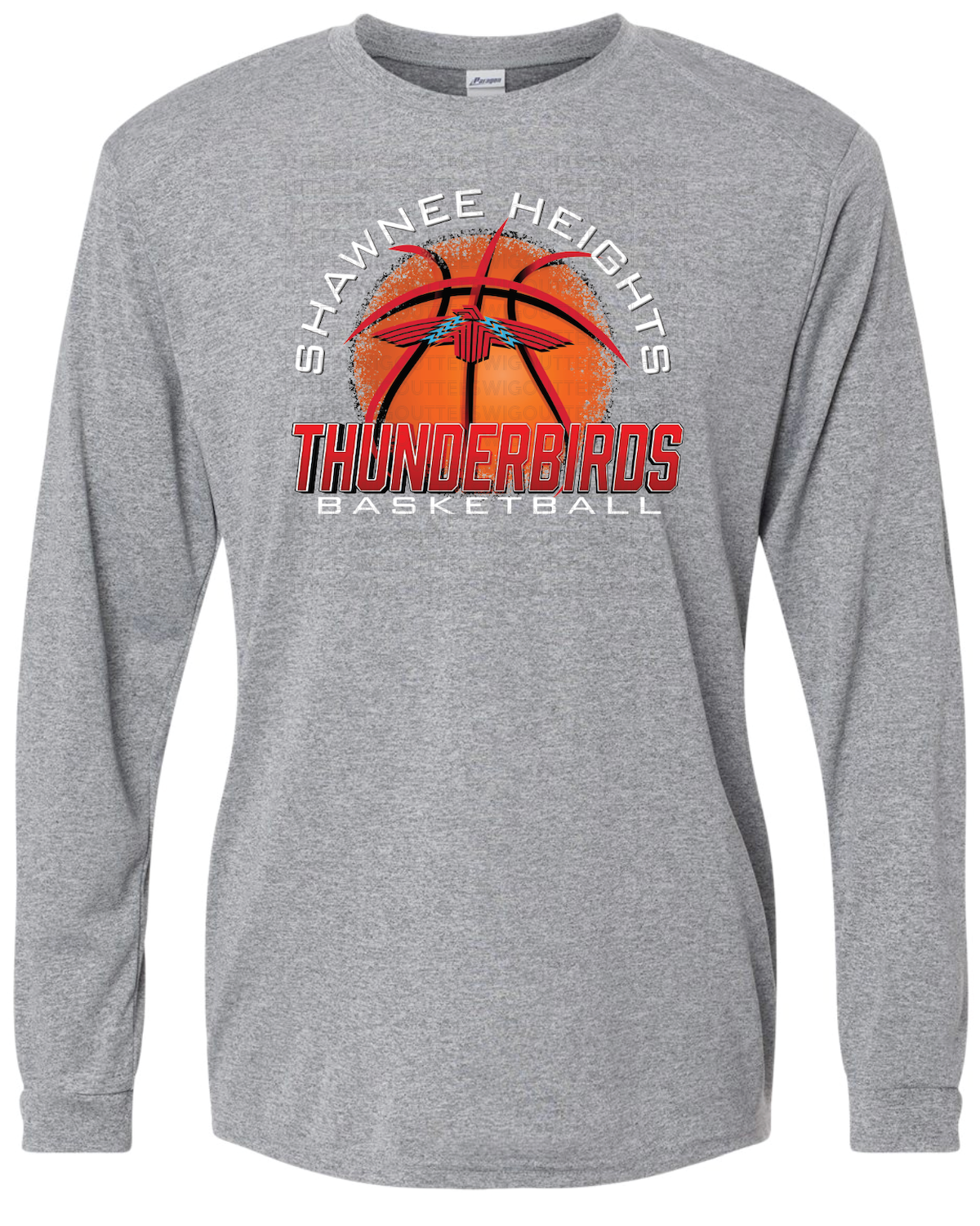Senior Basketball Mom Bun Paragon Performance Long Sleeve T-shirt